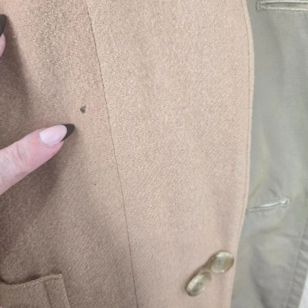 Burberrys Vintage Kensington Belted Trench Coat Womens 10 Khaki Nova Wool Lined - Picture 13 of 16